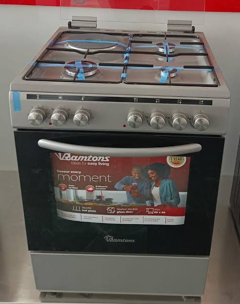 Ramtons 4-Burner Standing Cooker (Silver)